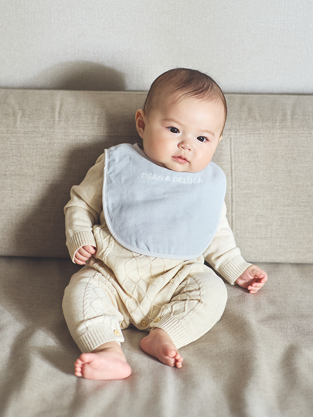【DEAN & DELUCA ベビーシリーズ】スタイ グレー/ホワイト/¥2,640