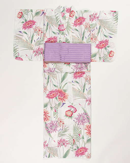 浴衣（撫松庵）、帯（アールユー）