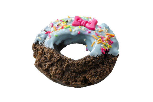 スペシャルドーナツ（チョコミント） 450円｜販売店舗：東京ディズニーランド「ロイヤルストリート・ベランダ」「クレオズ」｜ディズニー・パルパルーザ「ヴァネロペのスウィーツ・ポップ・ワールド」スペシャルメニュー