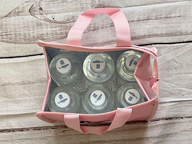 500mlのペットボトルが6本入ります！【sweet（スウィート）9月号増刊・特別付録：MILKFED.特製「ペコちゃんポコちゃん保冷バッグ」「ミルキー柄ペットボトルホルダー」】