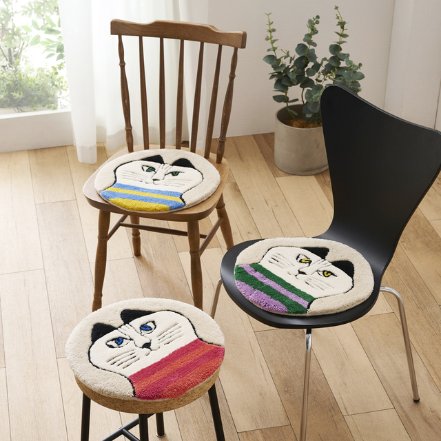 【リサ・ラーソン 冬のホームアイテム】チェアパッド(ミンミ)/8種類・各税込4,840円