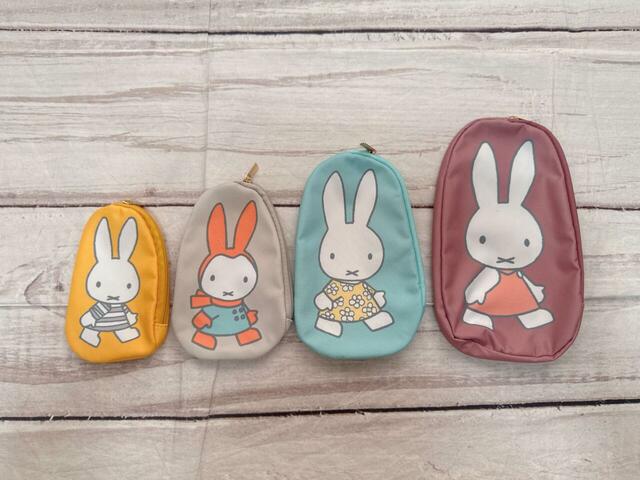『sweet（スウィート）』2025年2月号の付録、「miffy（ミッフィー）マトリョーシカ風ポーチ4点セット」