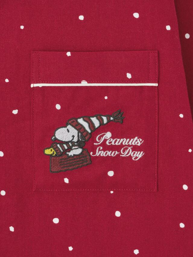 GU フランネルパジャマ(長袖&ロングパンツ) Peanuts ¥3,990