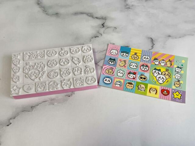 【おえかきぱふぇ　ちいかわスタンプ特大号付録】まずはスタンプにシールを貼っていきます