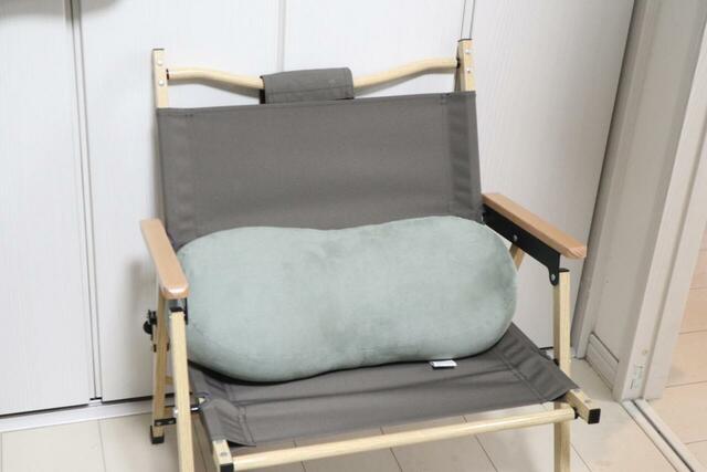 【無印良品 背当てにもなるやわらかマルチミニクッション】家のいろんなイスになじむサイズ感♪