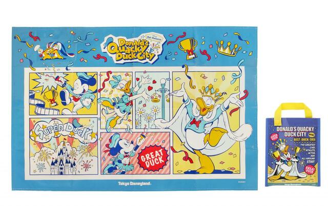 レジャーシート 950円｜スペシャルイベント「ディズニー・パルパル―ザ」第2弾「ドナルドのクワッキー・ダックシティ」スペシャルグッズ｜販売店舗：東京ディズニーランド「ディズニー&カンパニー」