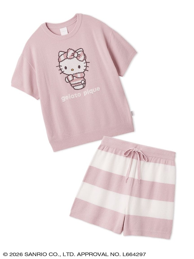 【ジェラピケ×サンリオ】【レディース】スムーズィーセットアップ（ピンク）　¥14,300
