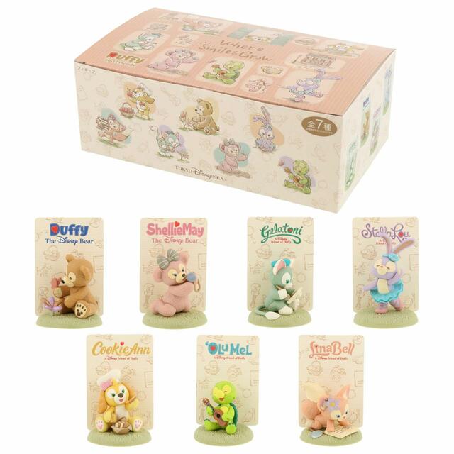 ミニチュアフィギュアコレクションセット 7,700円｜ダッフィー＆フレンズの「ウェア・スマイルズ・グロウ」グッズ｜東京ディズニーシー｜発売日：2024年7月1日（月）