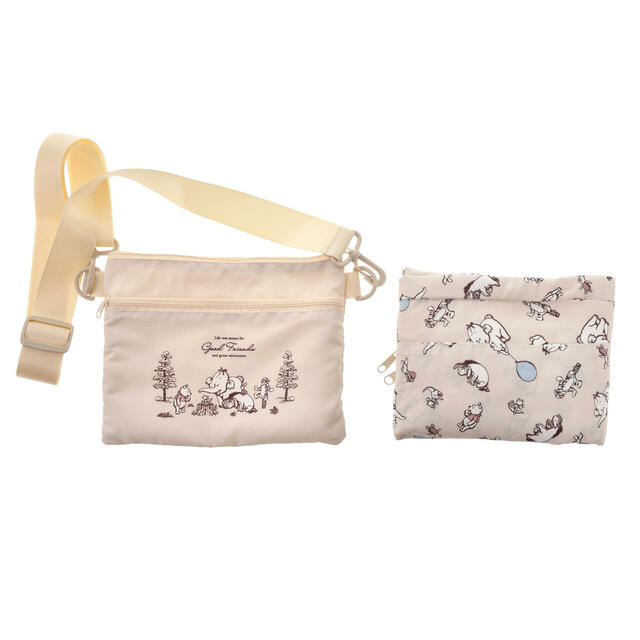 プー&フレンズ ボストンバッグ 折りたたみ式 ポーチ入り 4WAY POOH TRAVEL 3,800円