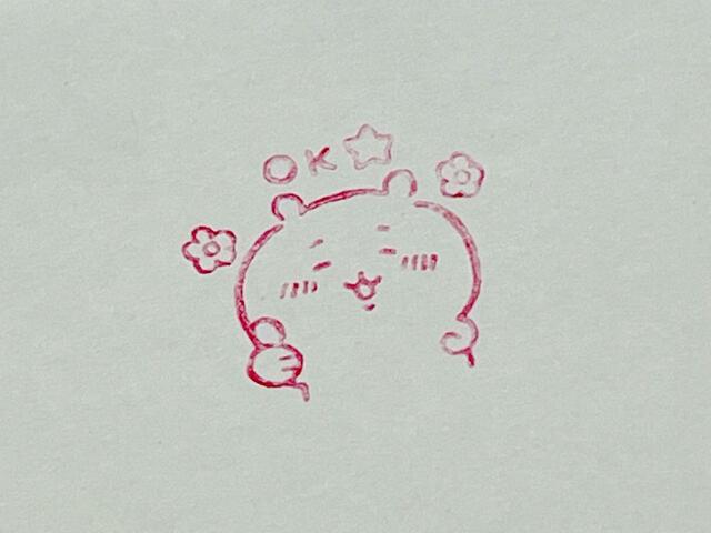 スタンプもクオリティ高し！サイズは直径約2.5cmほどです
