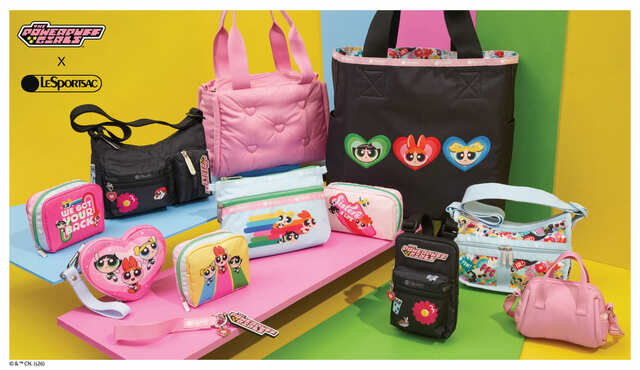 【パワーパフ ガールズ×レスポ―トサック】ブロッサム、バブルス、バターカップのアイコニックな3人のガールズをフィーチャーした、レスポートサックらしいコラボラインナップを展開！