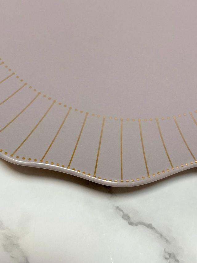 【Francfranc（フランフラン）】ラフィネ プレート M ライトグレー／税込1,200円