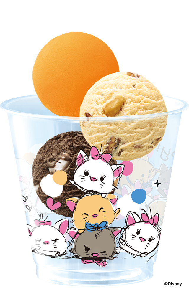 サーティワンアイスクリーム「‘TSUM TSUM’ トリプルポップ」 2019年 クリアカップ