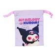 【マイメロディ＆クロミ】「巾着3枚セット」1,793円／マイメロディ、クロミ、マイスウィートピアノの3デザイン