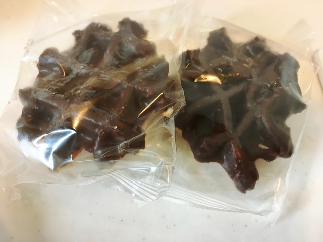 小包装されているベルギーチョコレートワッフル