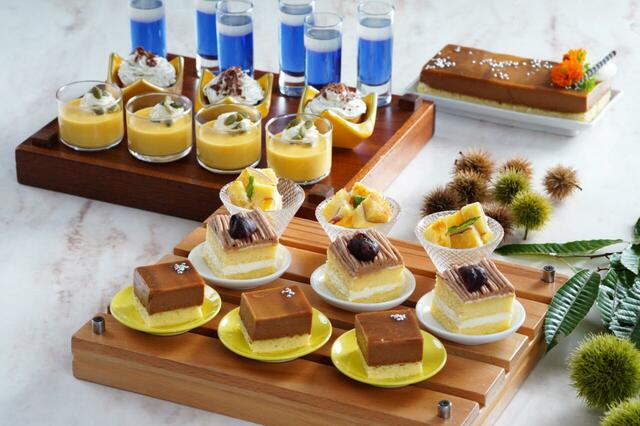 「さつまいも・栗・かぼちゃの秋色スイーツ」＜期間：2025年9月24日～11月20日＞【熱々のサーロインステーキが食べ放題！秋の味覚も満喫できる「松江エクセルホテル東急」の秋のディナーブッフェ開催！】