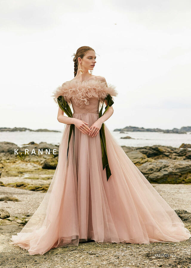 クラウディア|「K.RANNE-クランネ-」新作ウェディングドレス|KNE0045_Pink