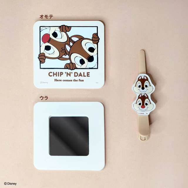 ミラー 330円、ヘアクリップ 220円｜キャンドゥ ディズニー「チップ＆デール」グッズ