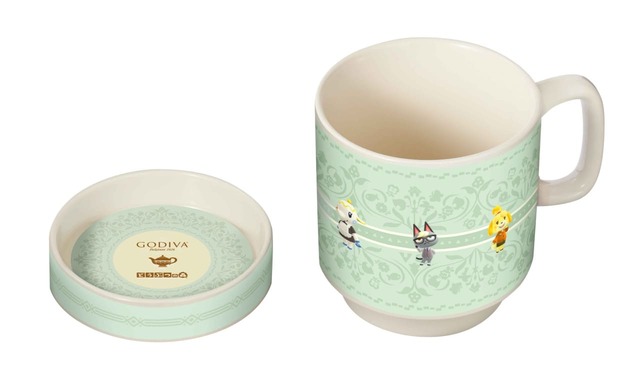 【ゴディバ meets どうぶつの森】マグカップはフタ付き。フタは小皿としても活用できます。