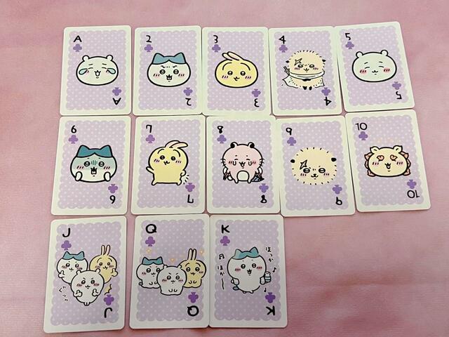 【ちいかわ　ひゃくめんそうトランプ】クラブはパープルが基調！