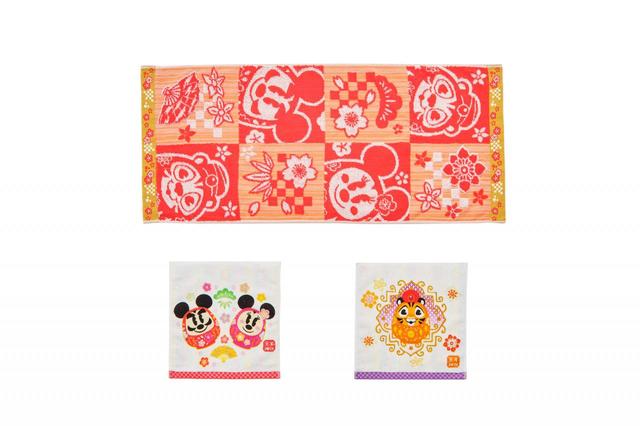 タオルセット 2,800円｜(フェイスタオル)縦約80×横約34cm 1枚、(ミニタオル)縦約25×横約25cm 2枚