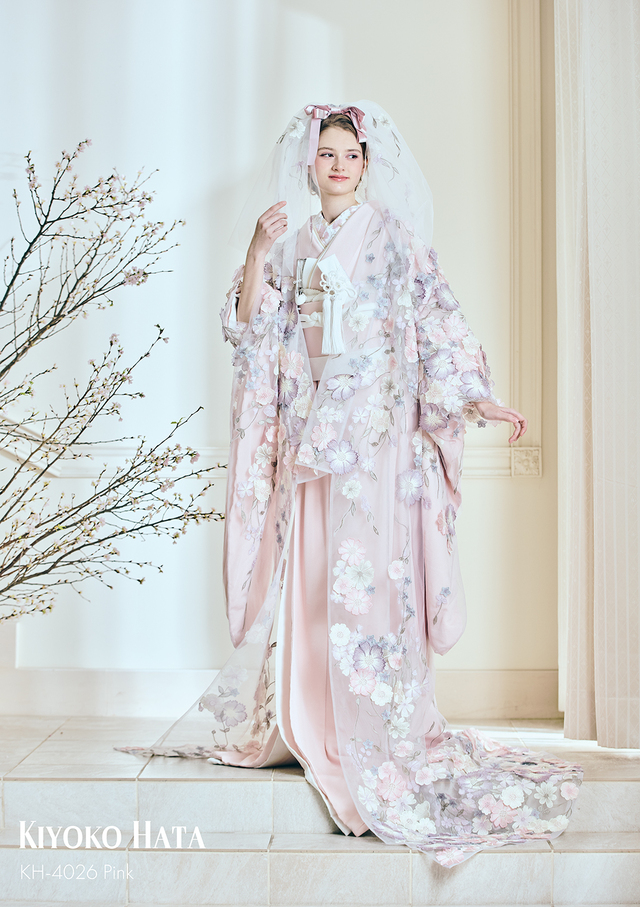 【クラウディア】KIYOKO HATA（キヨコハタ）新作ウェディングドレス｜KH-4026_Pink