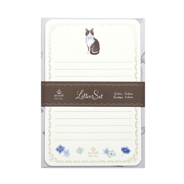 ロフト先行 /「たけいみき」 mondo レターセット タキシードキャット(クローズ・ピン)　550円