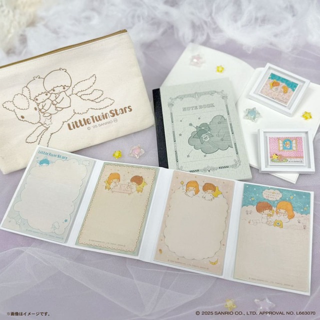 【リトルツインスターズ(キキ&ララ)】セピアカラーの髪色とレトロな色合い、手描きの柔らかい雰囲気が魅力