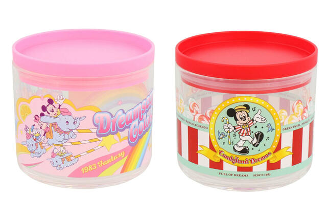 キャニスターセット 2,800円|ディズニーキャラクターがいっぱいのグロサリーストアをモチーフにしたグッズ|販売店舗:東京ディズニーランド「ホームストア」、東京ディズニーシー「ヴィラ・ドナルド・ホームショップ」|発売日:2024年10月10日(木)