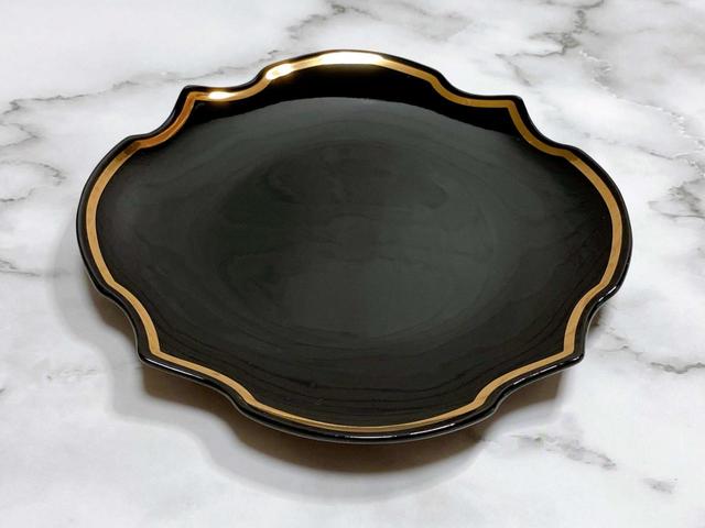 【Francfranc】ラフィネ プレート S ブラック／税込800円