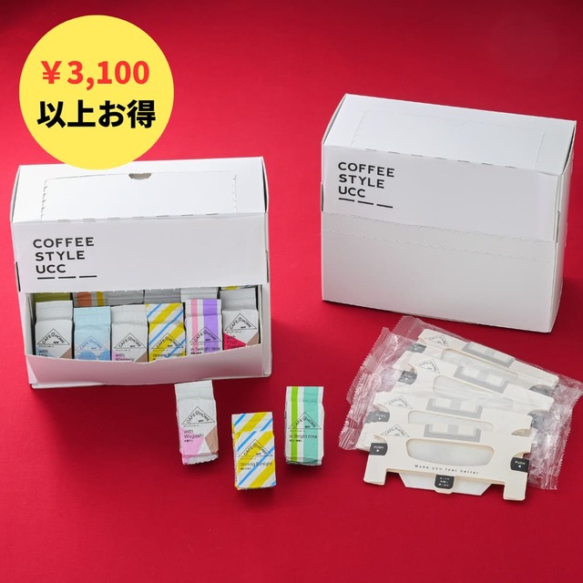【COFFEE STYLE UCC「コーヒー福袋 2025」】「CAFE@HOME 39福袋」実店舗 6,980円、オンラインショップ 7,640円