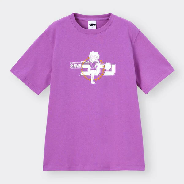 【GU】オーバーサイズグラフィックT(5分袖) Detective Conan 1+EC(名探偵コナン)(灰原哀)/¥1,690