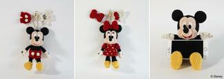 【左：チャーム＜ミッキーマウス＞】【中：チャーム＜ミニーマウス＞】材料セット価格：4,290円（税込）【右：スマホスタンド＜ミッキーマウス＞】材料セット価格：5,280円（税込）