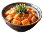 「サーモンとイクラ」<価格:1,680円(税込)>【“刺身食べ放題”で話題の『漁港食堂 秦野店』がリニューアルオープン!海鮮丼・定食・海鮮だし茶漬けなど、さらにメニューが充実!】