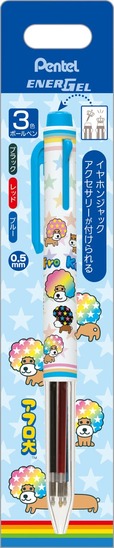 【サンエックスキャラクターズ　あのころのともだち】「エナージェル ボールペン3C」アフロ犬　1,100円