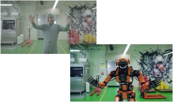 工場で撮影。俳優さんに細かく実演をしてもらいながら、モーションキャプチャーも行います