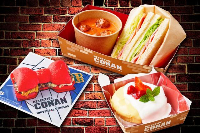 （左）名探偵の蝶ネクタイサンド ～チキンカレー～/（右上）喫茶ポアロ・スペシャル・ランチボックス/（右下）喫茶ポアロ特製ケーキ