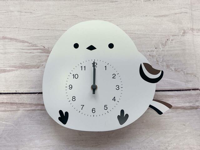 まんまるシマエナガのダイカット時計！かわいすぎ…！