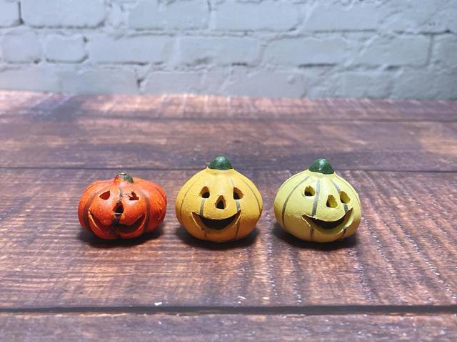 【ナチュラルキッチン】オブジェ積みカボチャオレンジ・カボチャオブジェSオレンジ・カボチャオブジェSグリーン／各税込110円