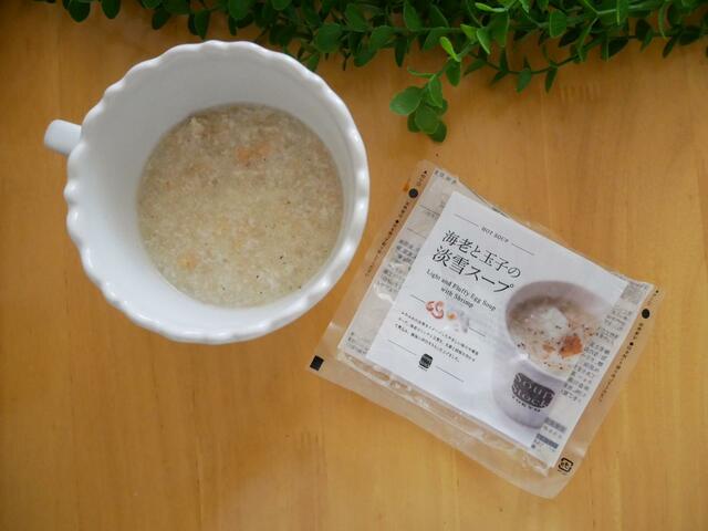 海老と玉子の淡雪スープ