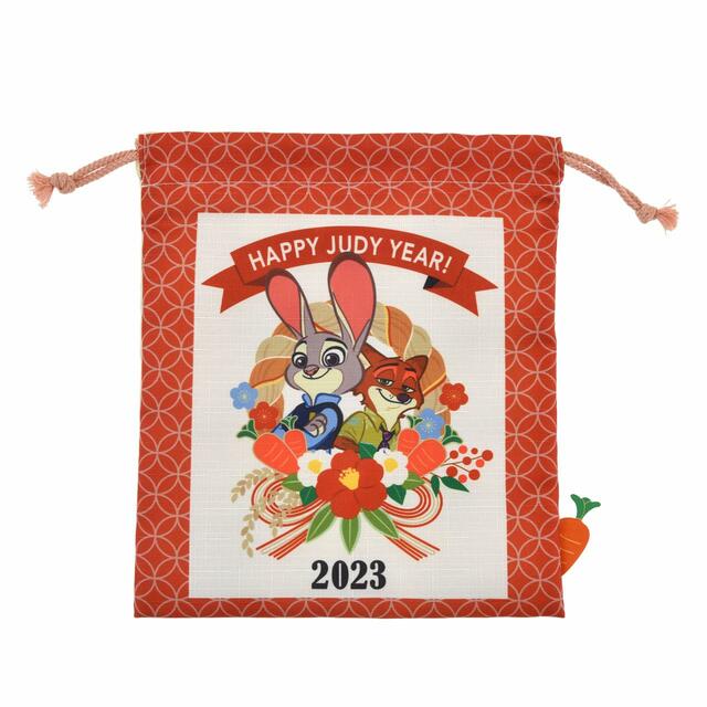 ジュディ・ホップス＆ニック・ワイルド 巾着 HAPPY JUDY YEAR 1,650円
