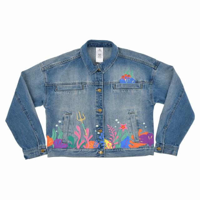 アリエル、フランダー、セバスチャン デニムジャケット ブルー M L 実写映画『リトル・マーメイド』 11,000円