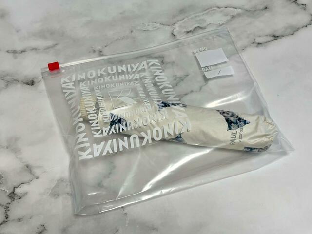 【紀ノ国屋 スライドジッパーバッグ LLサイズ】濡れてしまった折り畳み傘の一時保管にも！