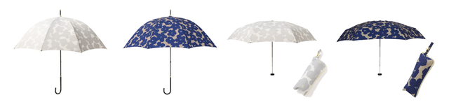 【Francfranc（フランフラン）】ハナプリント 長傘・ハナプリント 折りたたみ傘　長傘：￥2,600／折りたたみ傘:￥2,800