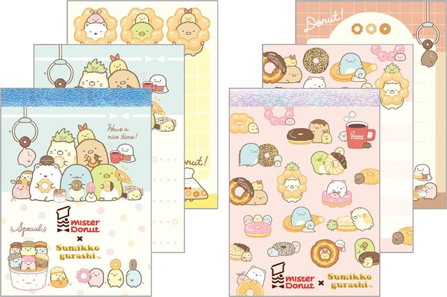 【ミスタードーナツ×すみっコぐらし】「クロスメモ」各 198 円