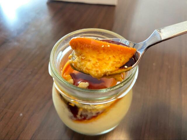 【ヒナノ珈琲 ヒナノ特製プリン】瓶で食べるならではの贅沢感が好き