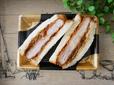 【厚切りジューシーカツサンド】やわらかなカツは筆触のおいしさですよ♪
