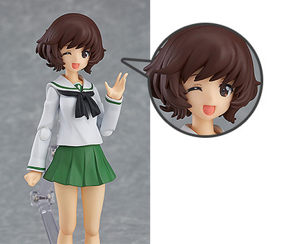 可愛らしい「にやけ顔」も！「figma ガルパン 秋山優花里」制服