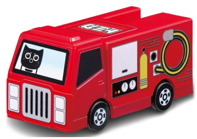 【すかいらーく6ブランド「ラッキーセット」新カプセルトイ】トミカ「はたらくくるま」コレクション／消防車