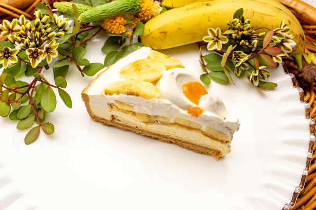 【キル フェ ボン「“極味王（きわみおう）”バナナと“ルガール”クリームチーズムースのタルト～焦がしバター風味～」】Piece　1,090円